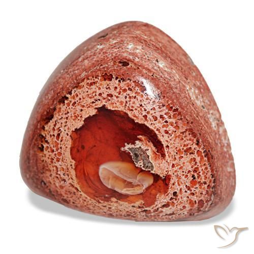 14.63 ct Multicolor Fire Opal Stone, Natural Fire Opal in Trillion Cabochon Shape for Sale