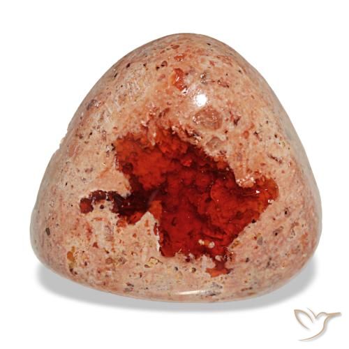 8.34 ct Multicolor Fire Opal Gemstone, Fire Opal Gem in Trillion Cabochon Shape for Sale.