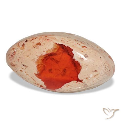 9.47 ct Multicolor Fire Opal Stone, Natural Fire Opal in Marquise Cabochon Shape for Sale