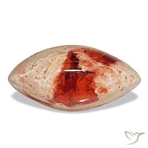 6.24 ct Multicolor Fire Opal Gemstone, Fire Opal Gem in Marquise Cabochon Shape for Sale.