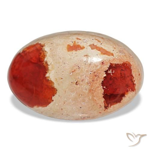 23.11 ct Multicolor Fire Opal Gemstone, Fire Opal Gem in Oval Cabochon Shape for Sale.