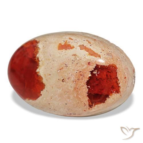 23.11 ct Multicolor Fire Opal Stone, Natural Fire Opal in Oval Cabochon Shape for Sale