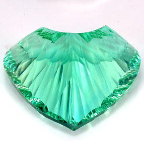 Fluorite Gemstone in 32.2 x 30.9 mm Size for Sale, Fluorite Stone in Electric Bluish Green Color
