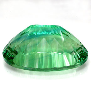 Fluorite Gemstone in 32.7 x 22.1 mm Size for Sale, Fluorite Stone in Electric Green Color