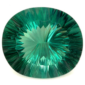 102.90 ct Green Fluorite Gemstone, Fluorite Gem in Oval Concave Cut Shape for Sale.