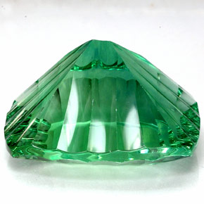 Fluorite Gemstone in 30.2 x 26.2 mm Size for Sale, Fluorite Stone in Electric Bluish Green Color