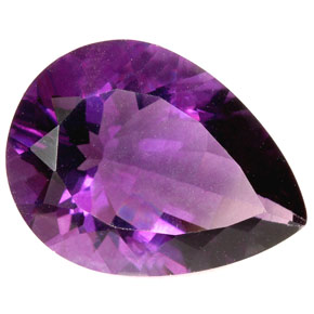 11.90 ct Violet Fluorite Gemstone, Fluorite Gem in Pear Facet Shape for Sale.
