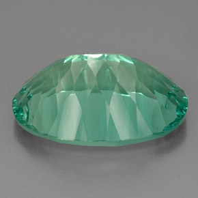 Fluorite Gemstone in 28.8 x 19.3 mm Size for Sale, Fluorite Stone in Electric Bluish Green Color
