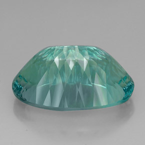 Fluorite Gemstone in 31.4 x 20.3 mm Size for Sale, Fluorite Stone in Electric Bluish Green Color