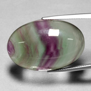 36.30 ct Multicolor Fluorite Gemstone, Fluorite Gem in Oval Cabochon Shape for Sale.