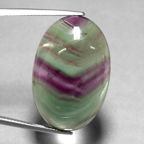 36.30 ct Multicolor Fluorite Stone, Natural Fluorite in Oval Cabochon Shape for Sale