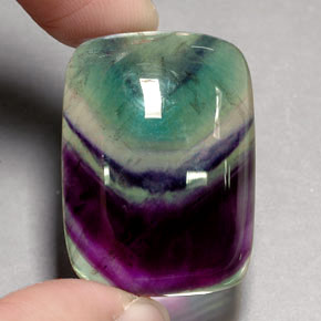 48.04 ct Multicolor Fluorite Gemstone, Fluorite Gem in Cushion Cabochon Shape for Sale.