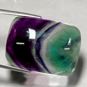 48.04 ct Multicolor Fluorite Stone, Natural Fluorite in Cushion Cabochon Shape for Sale