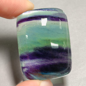 55.61 ct Multicolor Fluorite Gemstone, Fluorite Gem in Cushion Cabochon Shape for Sale.