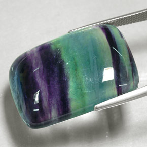 Fluorite Gemstone in 30 x 22 mm Size for Sale, Fluorite Stone in Multicolor Color