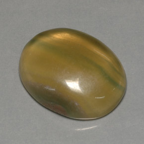 42.84 ct Multicolor Fluorite Gemstone, Fluorite Gem in Oval Cabochon Shape for Sale.