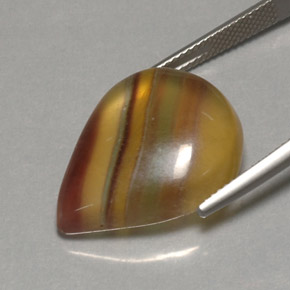 23.37 ct Multicolor Fluorite Stone, Natural Fluorite in Pear Cabochon Shape for Sale