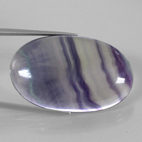 50.75 ct Multicolor Fluorite Stone, Natural Fluorite in Oval Cabochon Shape for Sale
