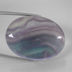 52.83 ct Multicolor Fluorite Stone, Natural Fluorite in Oval Cabochon Shape for Sale