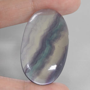 63.19 ct Multicolor Fluorite Gemstone, Fluorite Gem in Oval Cabochon Shape for Sale.