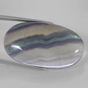 63.19 ct Multicolor Fluorite Stone, Natural Fluorite in Oval Cabochon Shape for Sale