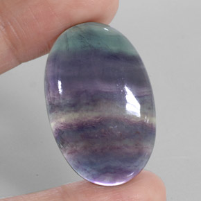 50.17 ct Multicolor Fluorite Gemstone, Fluorite Gem in Oval Cabochon Shape for Sale.