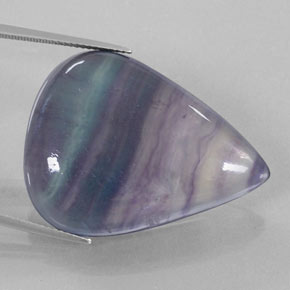 58.44 ct Multicolor Fluorite Stone, Natural Fluorite in Pear Cabochon Shape for Sale