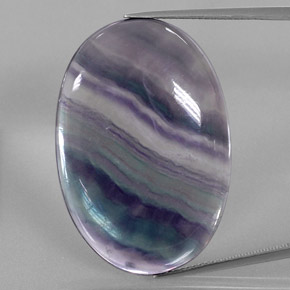 48.25 ct Multicolor Fluorite Gemstone, Fluorite Gem in Oval Cabochon Shape for Sale.