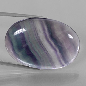 48.25 ct Multicolor Fluorite Stone, Natural Fluorite in Oval Cabochon Shape for Sale