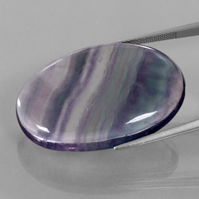 Fluorite Gemstone in 33.2 x 23.2 mm Size for Sale, Fluorite Stone in Multicolor Color