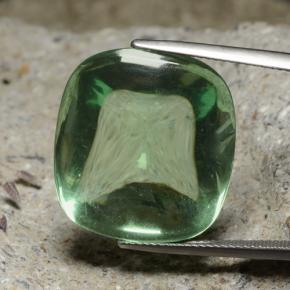 36.6ct Cushion Shape Sugarloaf Cabochon Green Fluorite for sale thumb image of 36.6ct Cushion Shape Sugarloaf Cabochon Green Fluorite (ID: 472706)