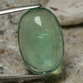 Светло-зеленый Флюорит Камень - 22.1ct Овал Кабошон (ID: 475468)