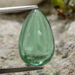 Light Cool Green Fluorite Gem - 8.9ct Pear Cabochon (ID: 475521)