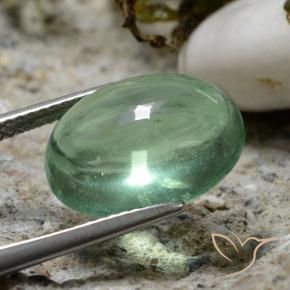 Fluorite Gemstone in 14 x 12 mm (calibrated) Size for Sale, Fluorite Stone in Light Cool Green Color