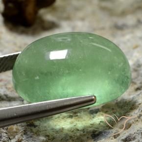 Fluorite Gemstone in 19.2 x 15.8 mm Size for Sale, Fluorite Stone in Light Green Color