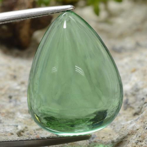 Light Green Fluorite Gem - 21.6ct Pear Cabochon (ID: 475637)
