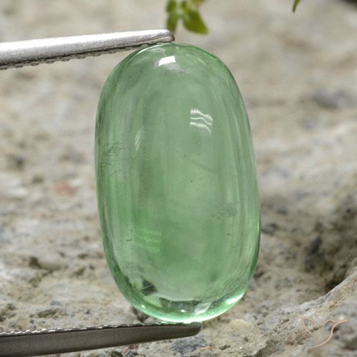 7.35ct Natural Light Green Fluorite, Oval, Transparent