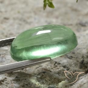 Fluorite Gemstone in 15.1 x 8.8 mm Size for Sale, Fluorite Stone in Light Green Color