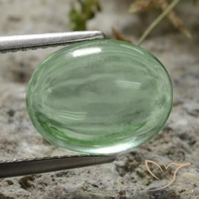 4.50 ct Green Fluorite Stone, Natural Fluorite in Oval Cabochon Shape for Sale