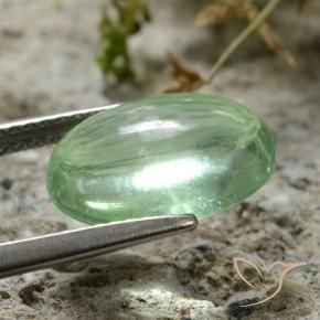 Fluorite Gemstone in 12.4 x 9.6 mm Size for Sale, Fluorite Stone in Light Green Color