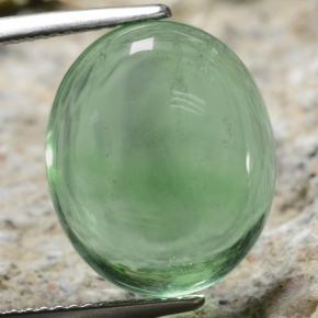 Earthy Green Fluorite Gem - 13ct Oval Cabochon (ID: 476024)