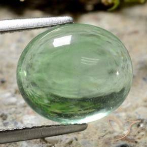 4.62 ct Green Fluorite Stone, Natural Fluorite in Oval Cabochon Shape for Sale