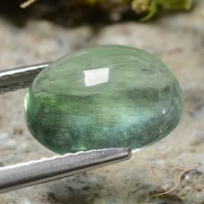 Fluorite Gemstone in 11 x 9 mm (calibrated) Size for Sale, Fluorite Stone in Medium Green Color