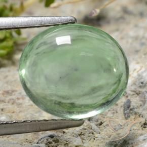 4.47 ct Green Fluorite Stone, Natural Fluorite in Oval Cabochon Shape for Sale
