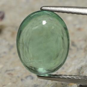 Cool Green Fluorite Gem - 4.7ct Oval Cabochon (ID: 476361)