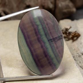 Многоцветный Флюорит Камень - 52.9ct Овал Кабошон (ID: 486401)