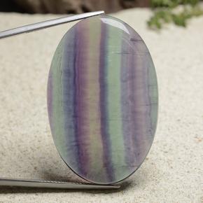 84.5ct Oval Cabochon Multicolor Fluorite for sale thumb image of 84.5ct Oval Cabochon Multicolor Fluorite (ID: 486593)
