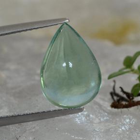 4.7ct Pear Shape Sugarloaf Cabochon Green Fluorite Gem for sale 4.7ct Pear Shape Sugarloaf Cabochon Green Fluorite Gem (ID: 493613)