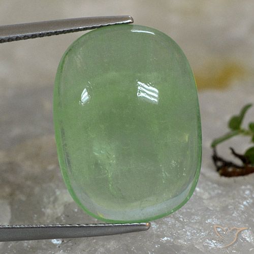 19.97ct Natural Earthy Green Fluorite, Cushion, Transparent