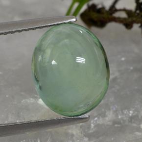 Light Mint Green Флюорит Камень - 5ct Овал Кабошон (ID: 493927)